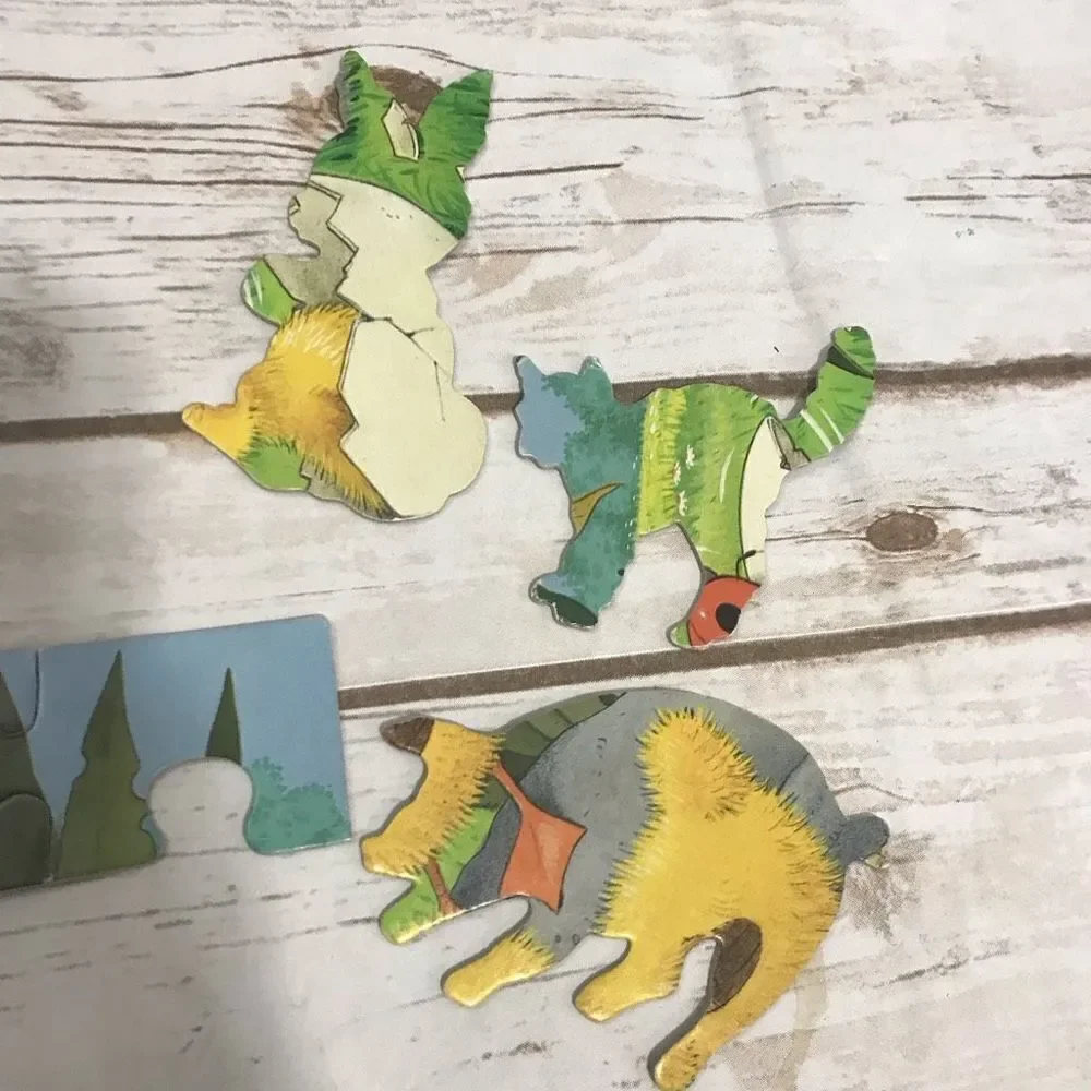 Vintage Pastel Pets Puzzles Ducks‎ Puppies Milton Bradley